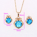 62249 Xuping nice artificial jewelry 18k gold earring and pendant sets